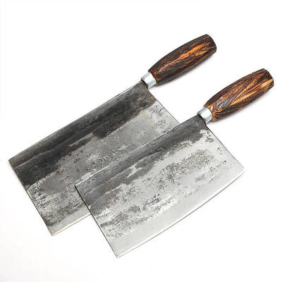 手工鍛打傳統炮彈鋼夾鋼中式土切片刀——現代廚房中的傳統工藝瑰寶